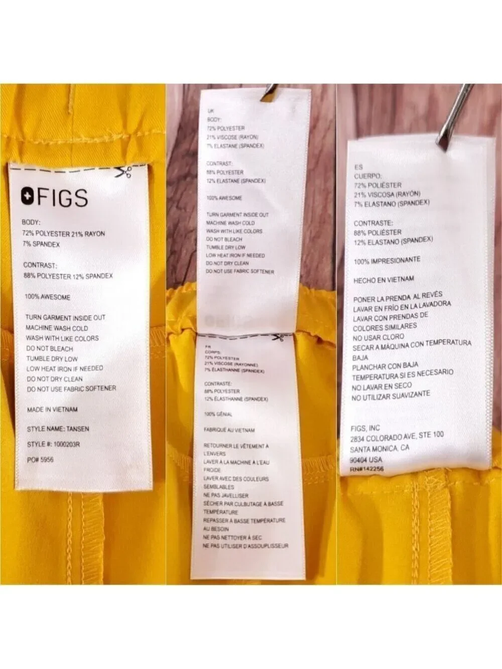 Figs Mens Size XL Tansen Scrub Pants Joggers Limited Edition Emergency Yellow